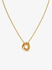 Daily Shine Gold Plated Pendant With Link Chain