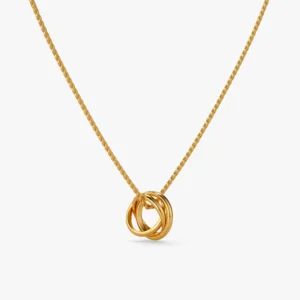 Daily Shine Gold Plated Pendant With Link Chain