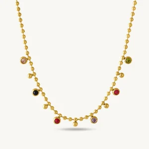 Jewel Cascade Beaded Necklace