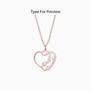 The Lovestruck Couple Rose Gold Pendant With Link Chain
