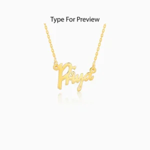 Golden Personalised Pretty Butterfly Necklace