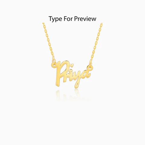 Golden Personalised Pretty Butterfly Necklace