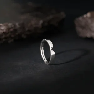 Silver Classic V Ring For Him