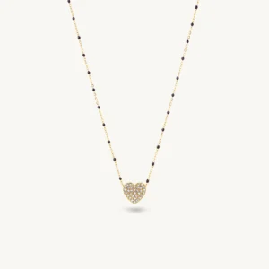 Crystal Heart Glow Demifine Mangalsutra