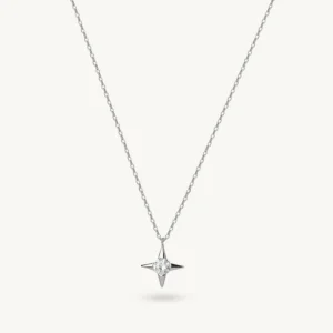 North Star Charm 925 Sterling Silver Pendant Necklace